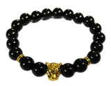 Blacksmith Black Onyx Lion Bracelet for Women & Men- Black Onyx Bracelet