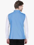 Blacksmith Light Blue Soft Cotton Modi Jacket for Men -Light Blue Nehru Jacket for Men