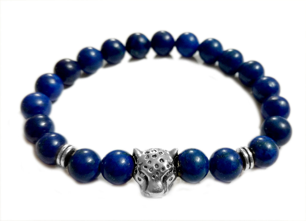 Blacksmith Lapis Lion Bracelet for Women & Men- Lapis Bracelet