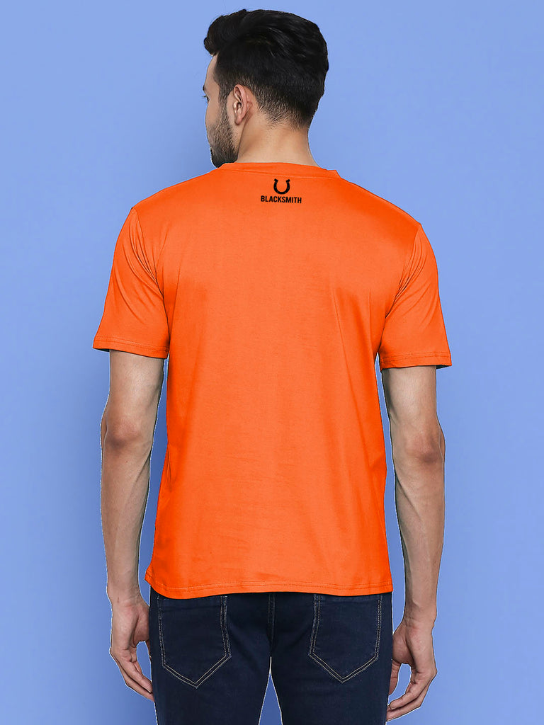 Blacksmith 100% Soft Cotton Bio Washed Level Up 2 Round Neck Printed T-shirt for Men - Tshirt for Men.