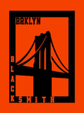 Blacksmith | Blacksmith Fashion | Printed Brklyn Orange 100% Soft Cotton Bio-Washed Top for women's and Girls