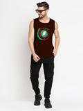 Blacksmith  B Superhero Cotton Printed Sando For Men - Gym Sando For Men.