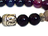 Blacksmith Purple Agate Buddha Bracelet for Women & Men- Purple Agate Bracelet