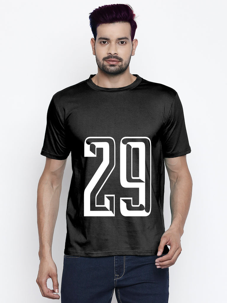 Blacksmith | Blacksmith Fashion | Blacksmith Black Number 29 Round Neck Printed T-shirt