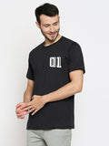 Blacksmith | Blacksmith Fashion | Blacksmith Black Number 01 Round Neck Printed T-shirt