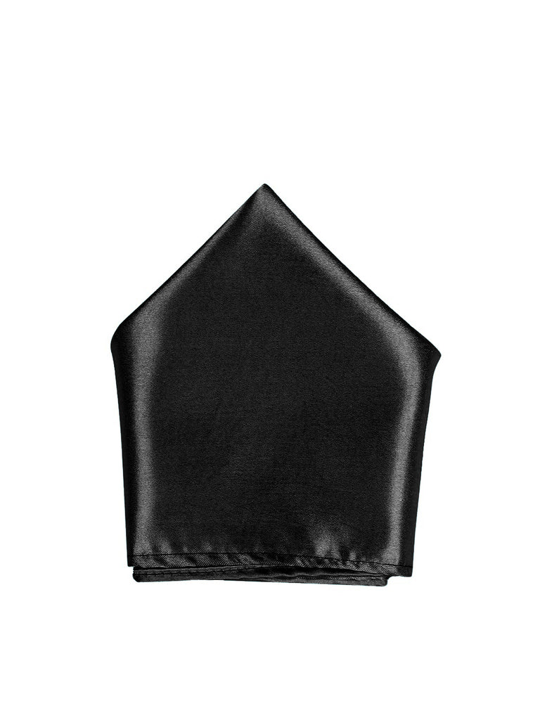 Blacksmith Solid Black Pocket Square for Men