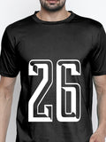 Blacksmith | Blacksmith Fashion | Blacksmith Black Number 26 Round Neck Printed T-shirt