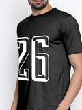 Blacksmith | Blacksmith Fashion | Blacksmith Black Number 26 Round Neck Printed T-shirt