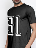 Blacksmith | Blacksmith Fashion | Blacksmith Black Number 31 Round Neck Printed T-shirt