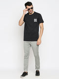 Blacksmith | Blacksmith Fashion | Blacksmith Black Number 06 Round Neck Printed T-shirt