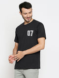 Blacksmith | Blacksmith Fashion | Blacksmith Black Number 07 Round Neck Printed T-shirt