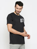 Blacksmith | Blacksmith Fashion | Blacksmith Black Number 07 Round Neck Printed T-shirt