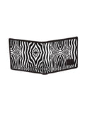 Blacksmith Black And White Zebra Printed Wallet For Men.