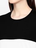 Blacksmith 100% Soft Cotton Bio Washed Black And White Half And Half  Top For Women. - Blacksmith Fashion