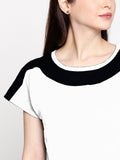 Blacksmith| Blacksmith Fashion | Blacksmith Black And White Boat Neck t-shirts for women