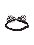 Blacksmith Black and White Checks Adjustable Fashion Bowtie for Men - Bow ties for Tuxedo and Blazers