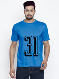 Blacksmith | Blacksmith Fashion | Blacksmith Royal Blue Number 31 Round Neck Printed T-shirt