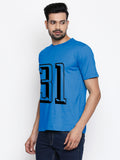 Blacksmith | Blacksmith Fashion | Blacksmith Royal Blue Number 31 Round Neck Printed T-shirt