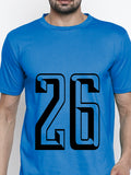 Blacksmith | Blacksmith Fashion | Blacksmith Royal Blue Number 26 Round Neck Printed T-shirt