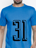 Blacksmith | Blacksmith Fashion | Blacksmith Royal Blue Number 31 Round Neck Printed T-shirt