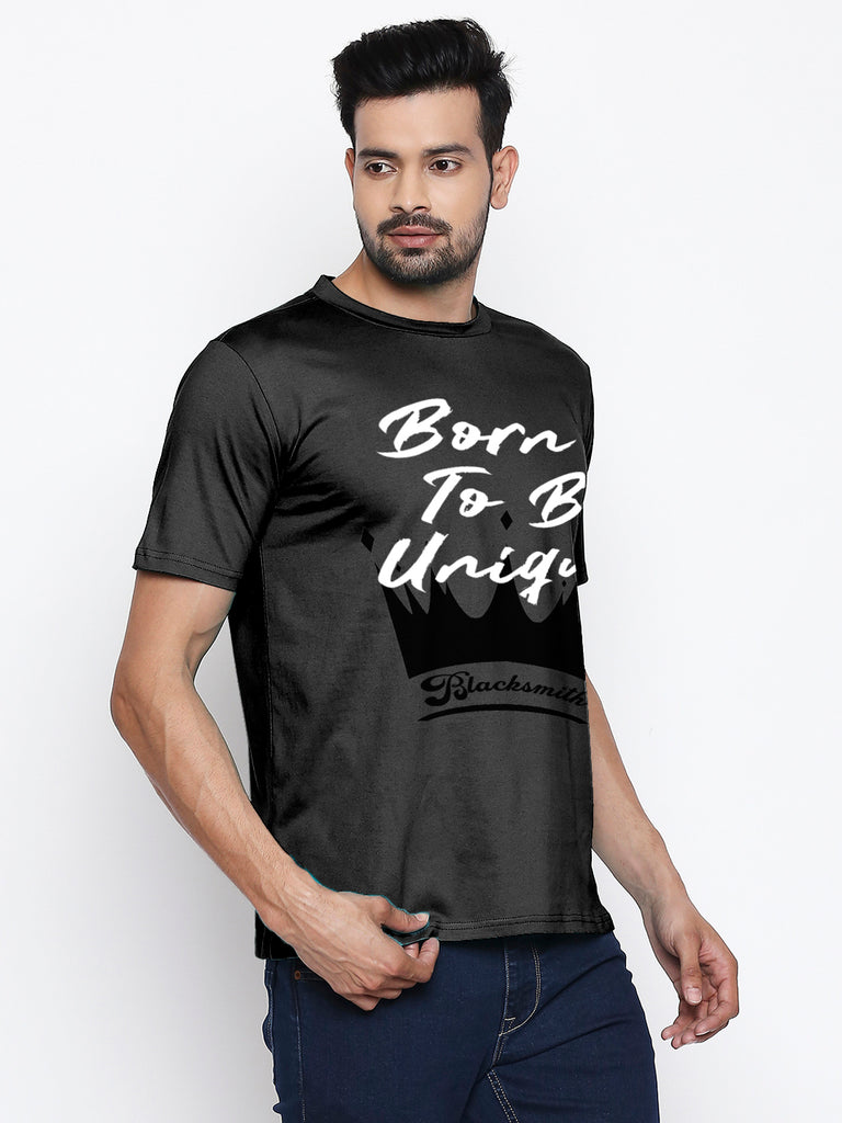 Blacksmith Born To Be Unique Round Neck Printed T-shirt for Men - Tshirt for Men.