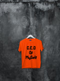 Blacksmith C.E.O Yourself Orange Top For Women and Girls - 100% Soft Cotton Bio Washed - Blacksmith Fashion