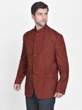 Blacksmith Red and White Dots Jodhpuri Blazer Jacket for Men