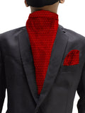 Blacksmith | Blacksmith Fashion | Blacksmith Red Diamond Cravat Neck Scarf And Matching Pocket Square Set For Men