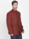 Blacksmith Red and White Dots Jodhpuri Blazer Jacket for Men