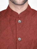 Blacksmith Red and White Dots Jodhpuri Blazer Jacket for Men