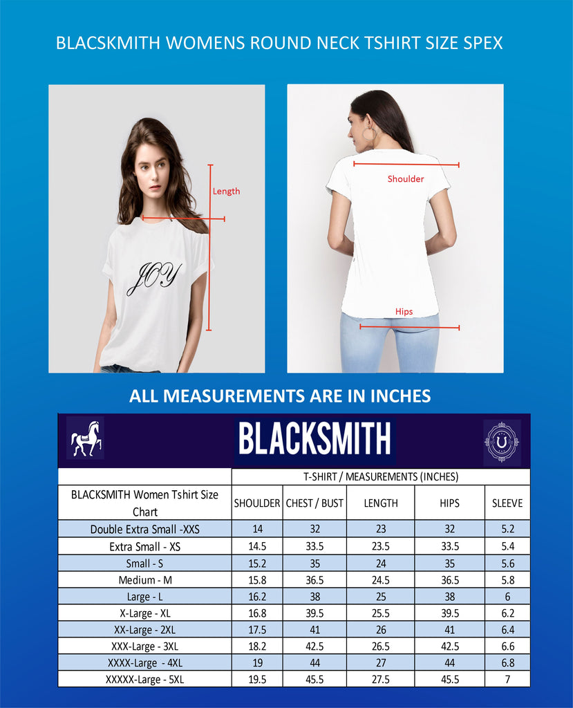 Blacksmith | Blacksmith Fashion | Printed Horse Royal Blue 100% Soft Cotton Bio-Washed Top for women's and Girls