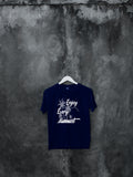 Blacksmith | Blacksmith Fashion | Printed Enjoy Every Movement Navy Blue And White 100% Soft Cotton Bio-Washed Top for women's and Girls