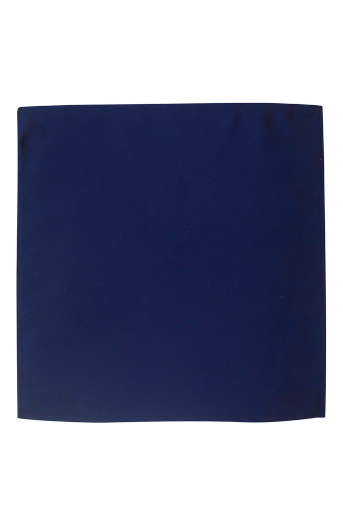 Blacksmith Blue Satin Ascot Neck Scarf And Matching Pocket Square Set For Men