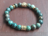 Blacksmith African Turquoise Lion Bracelet for Women & Men- African Turquoise Bracelet\
