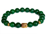Blacksmith Green Agate Buddha Bracelet for Women & Men- Green Agate Bracelet