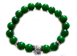 Blacksmith Green Agate Lion Bracelet for Women & Men- Green Agate Bracelet