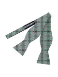 Blacksmith Green Mesmerising Floral Satin Adjustable Self Tie Open Bowtie for Men - Self Tie Bowties