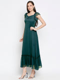 Blacksmith | Blacksmith Fashion | Blacksmith Grey Women Party Wear Maxi Dress.