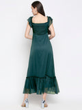 Blacksmith | Blacksmith Fashion | Blacksmith Grey Women Party Wear Maxi Dress.