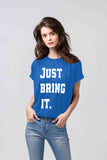 Blacksmith Just Bring It Royal Blue Top For Women and Girls - 100% Soft Cotton Bio Washed