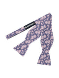 Blacksmith Lavender Paisley Satin Adjustable Self Tie Open Bowtie for Men - Self Tie Bowties