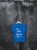 Blacksmith | Blacksmith Fashion | Printed Leave The Road Follow Your Heart Royal Blue And White 100% Soft Cotton Bio-Washed Top for women's and Girls