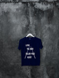 Blacksmith | Blacksmith Fashion | Printed Leave The Road Follow Your Heart Navy Blue And White 100% Soft Cotton Bio-Washed Top for women's and Girls