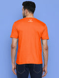 Blacksmith | Blacksmith Fashion | Blacksmith Orange With White 100% Soft Cotton Round Neck Printed T-shirt for Men