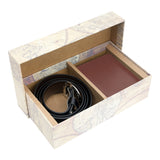 Blacksmith RFID Wallet And Belt Gift Set For Men [ Ligth Brown ]