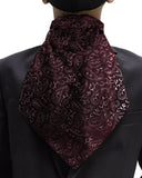 Blacksmith | Blacksmith Fashion | Blacksmith Maroon Paisley Cravat Neck Scarf And Matching Pocket Square Set For Men