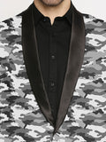 Blacksmith | Blacksmith Fashion | Blacksmith Military Design Grey Printed Tuxedo For Men | Blacksmith suit for men.