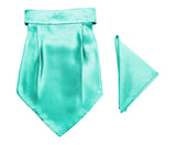 Blacksmith | Blacksmith Fashion | Blacksmith Mint Green Satin Cravat Neck Scarf And Matching Pocket Square Set For Men