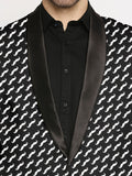 Blacksmith | Blacksmith Fashion | Blacksmith Moustache Printed Tuxedo For Men | Blacksmith suit for men.