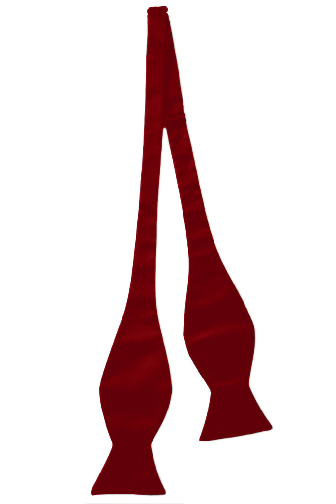 Blacksmith Maroon Satin Adjustable Self Tie Open Bowtie for Men - Self Tie Bowties